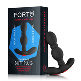 Forto Vibrating Anal Plug Rechargeable Silicone Black - Royal Sins