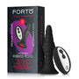 Forto Vibrating Ribbed Plug Rechargeable Remote - Controlled Silicone Anal Plug Small Black - Royal Sins