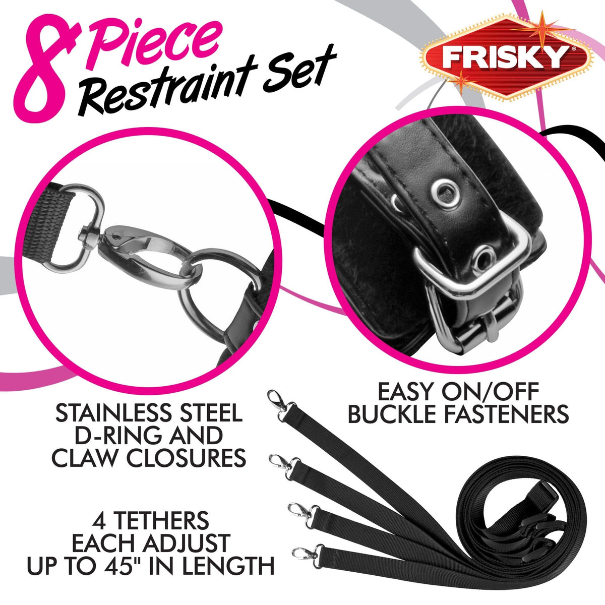 Frisky 8 Piece Restraint Set - Royal Sins