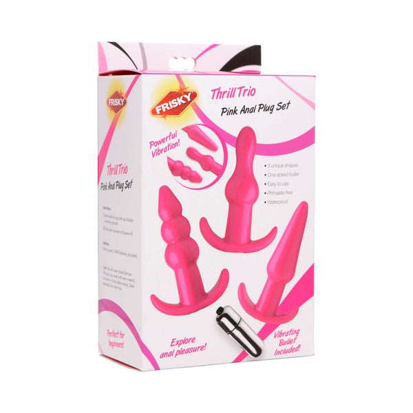 Frisky Thrill Trio Pink Anal Plug Set - Royal Sins