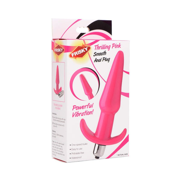Frisky Thrilling Pink Smooth Anal Plug - Royal Sins