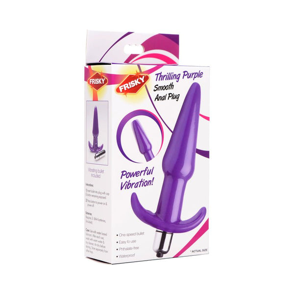 Frisky Thrilling Purple Smooth Anal Plug - Royal Sins