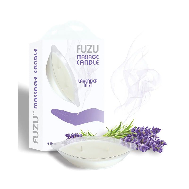 Fuzu Massage Candle Lavender Mist White 4 oz. - Royal Sins