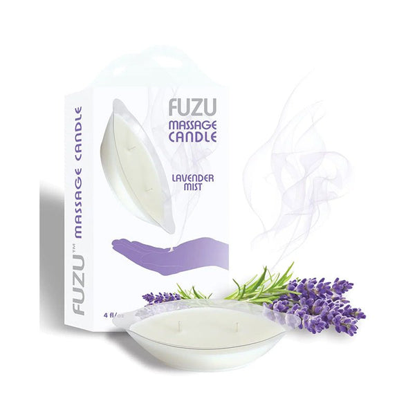 Fuzu Massage Candle Lavender Mist White 4 oz. - Royal Sins