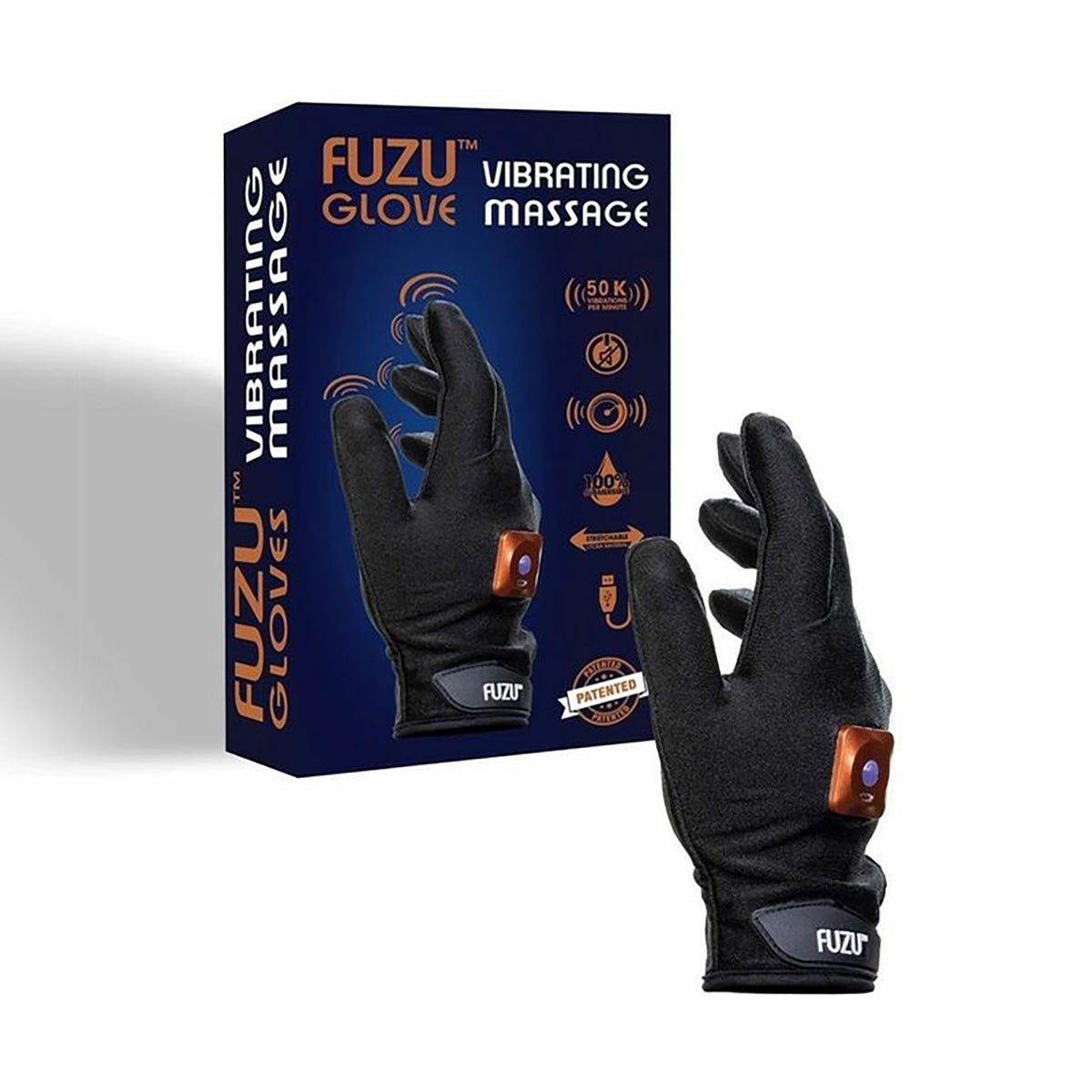 Fuzu Vibrating Massage Gloves RH Bk - Royal Sins