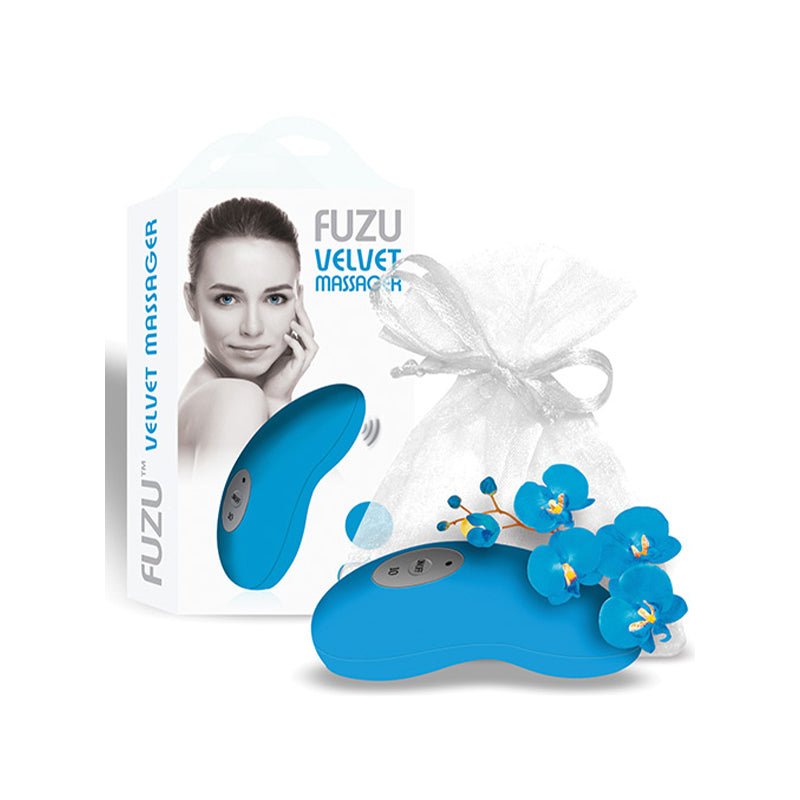 Fuzu Vibrating Palm Massager Neon Blue - Royal Sins