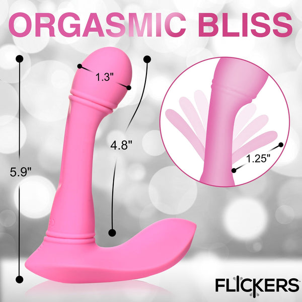 G - Flick G - Spot Flicking Silicone Vibrator with Remote - Royal Sins