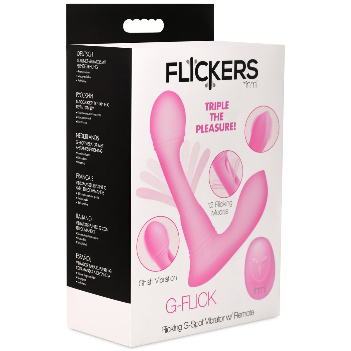 G - Flick G - Spot Flicking Silicone Vibrator with Remote - Royal Sins