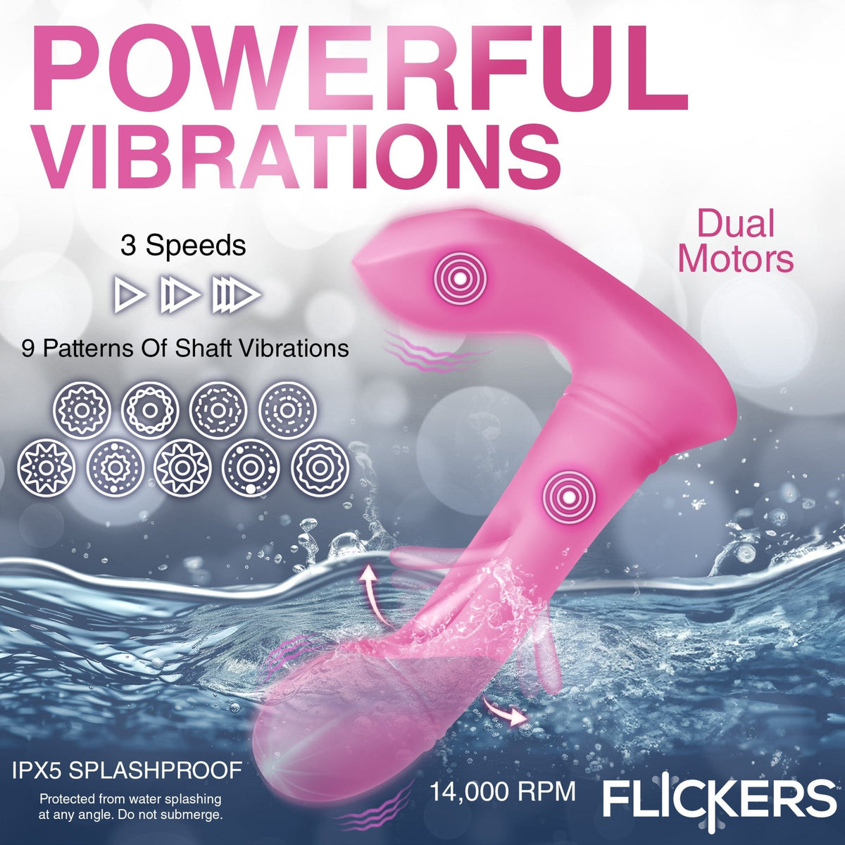 G - Flick G - Spot Flicking Silicone Vibrator with Remote - Royal Sins