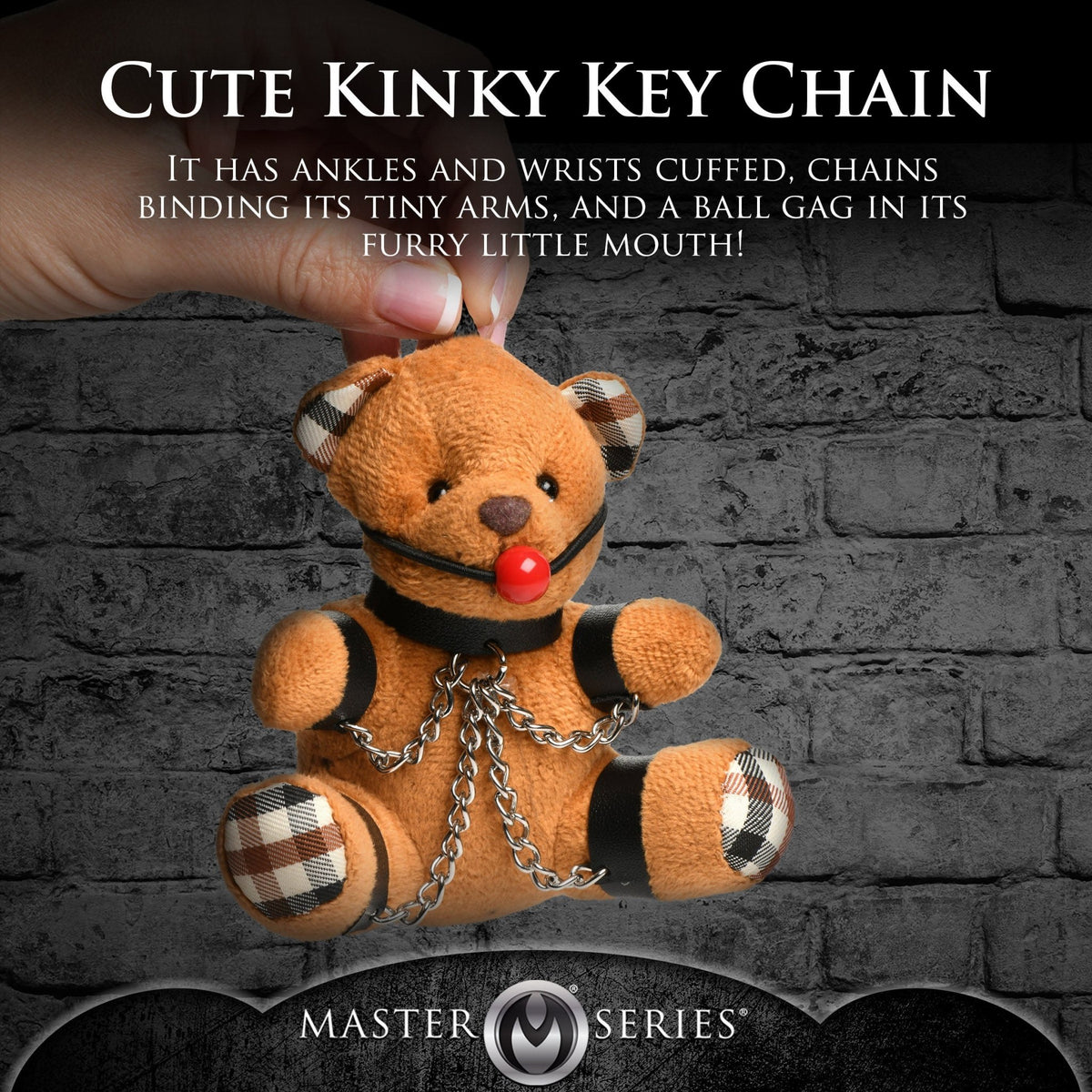 Gagged Teddy Bear Keychain - Royal Sins