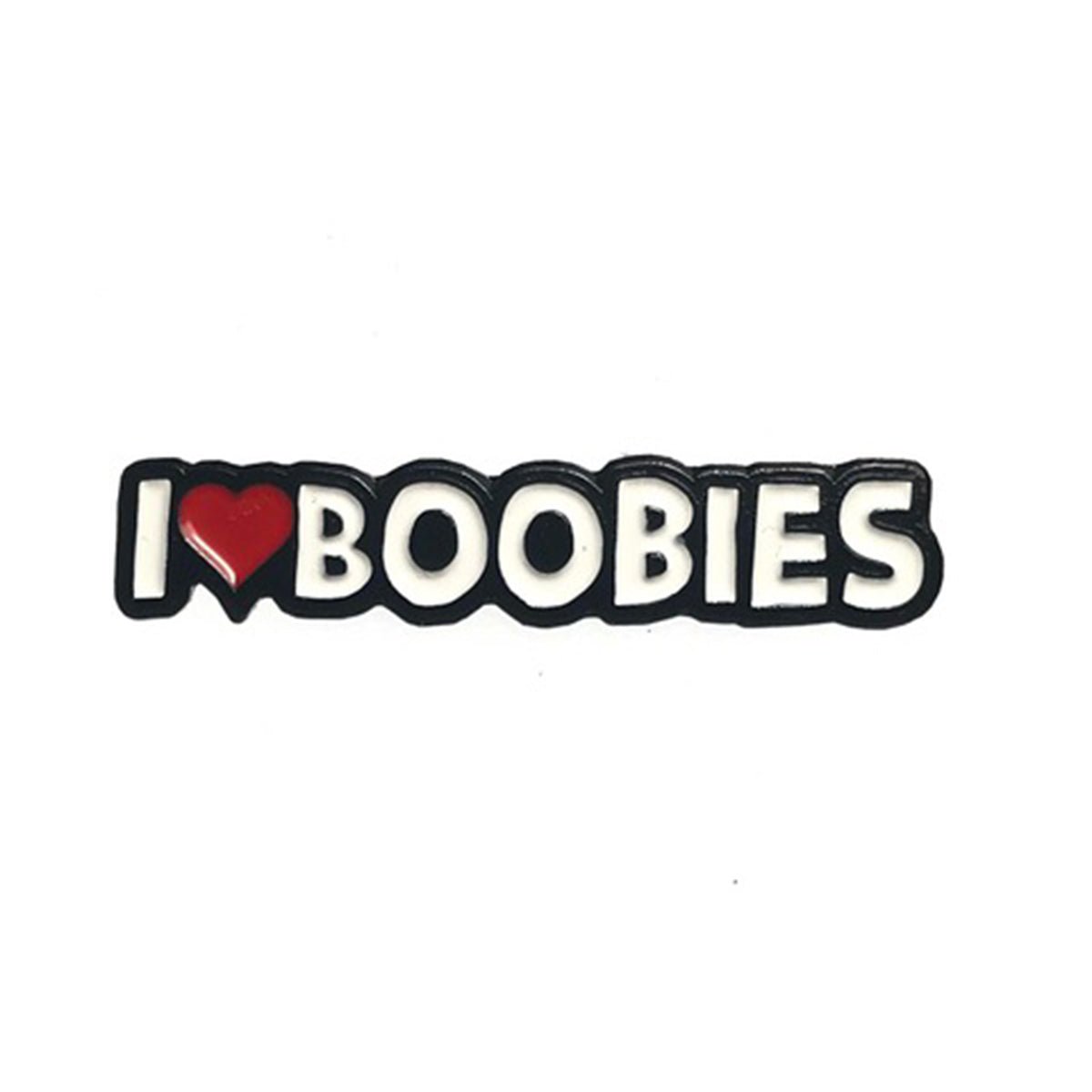 Geeky & Kinky I Heart Boobies Pin - Royal Sins