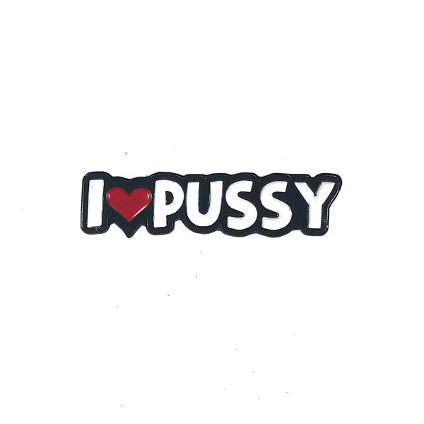 Geeky & Kinky I Heart Pussy Pin - Royal Sins