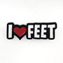 Geeky & Kinky I Love (Heart) Feet Pin - Royal Sins