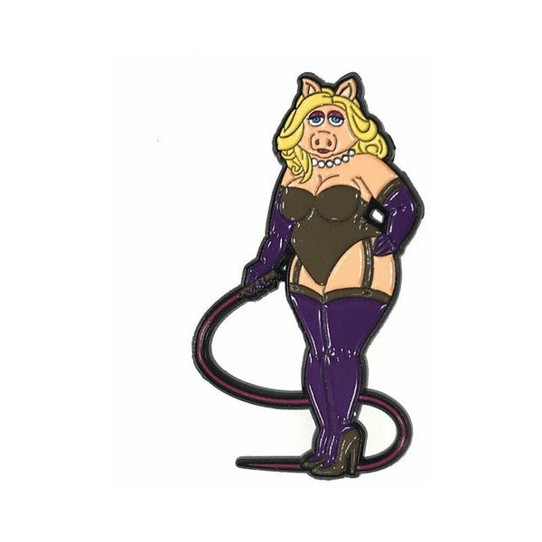 Geeky & Kinky Mistress Swine Enamel Pin - Royal Sins