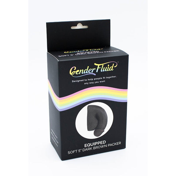 Gender Fluid Equipped Soft Packer 5 in. Dark Brown - Royal Sins