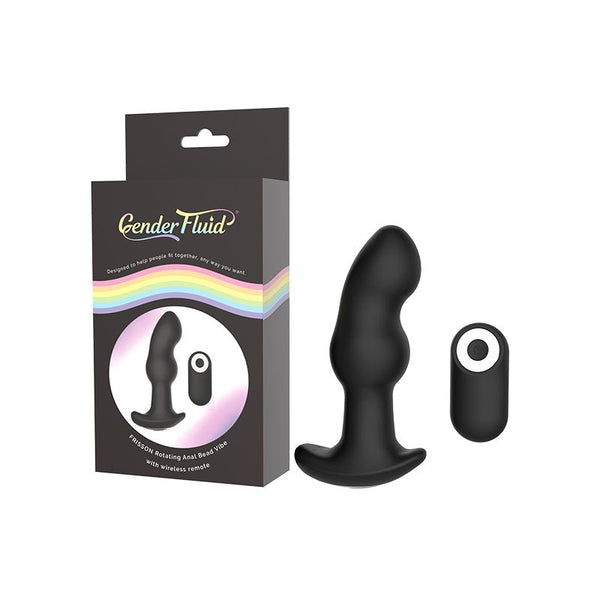 Gender Fluid Frisson Anal Vibe With Remote Silicone Black - Royal Sins