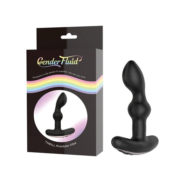 Gender Fluid Thrill Anal Vibe Silicone Black - Royal Sins