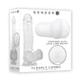 Gender X Clearly Combo 2 - Piece 7.25 in. Realistic Dildo and Anal Entry Stroker Set Clear - Royal Sins