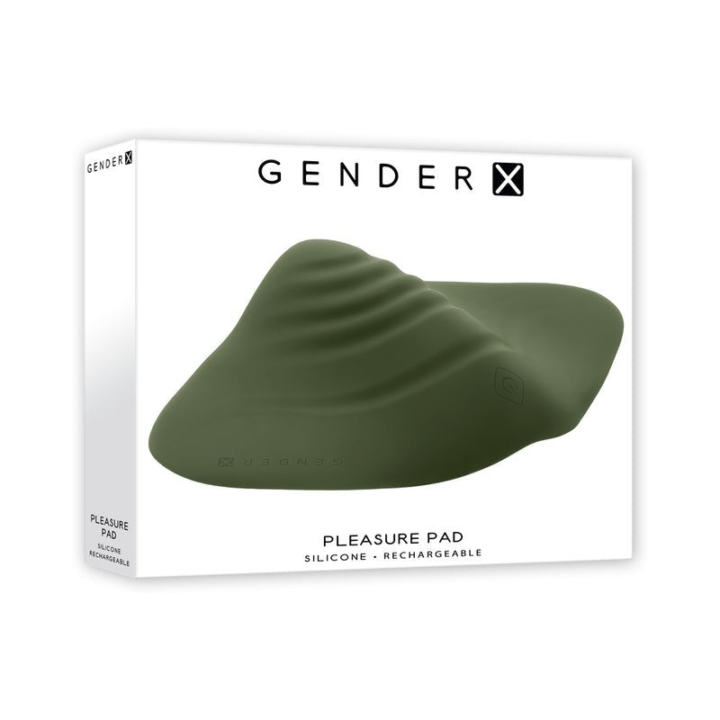 Gender X Pleasure Pad Rechargeable Grinding Pad & Stroker Silicone Green - Royal Sins