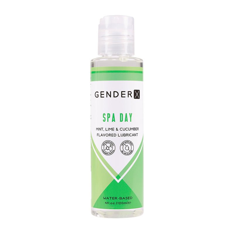 Gender X Spa Day Mint, Lime & Cucumber Flavored Water - Based Lubricant 4 oz. - Royal Sins