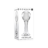 Gender X The Baller Round Glass Anal Plug Clear - Royal Sins