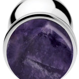 Genuine Amethyst Gemstone Anal Plug - Large - Royal Sins