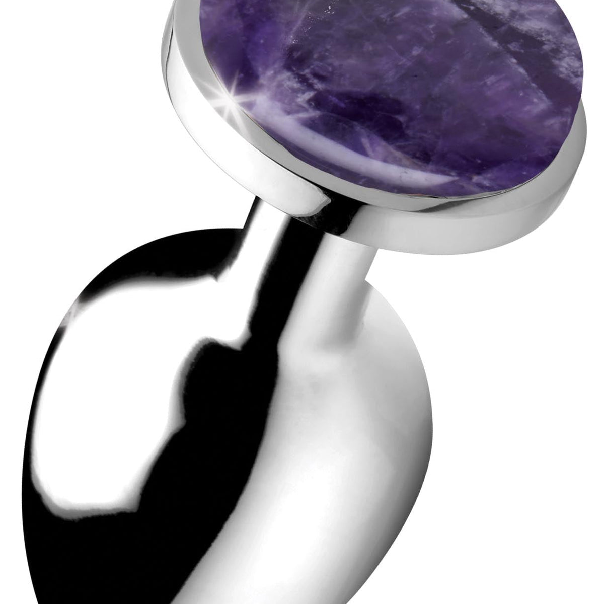 Genuine Amethyst Gemstone Anal Plug - Large - Royal Sins