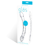 Glas 10 in. Double Trouble Glass Dildo - Royal Sins