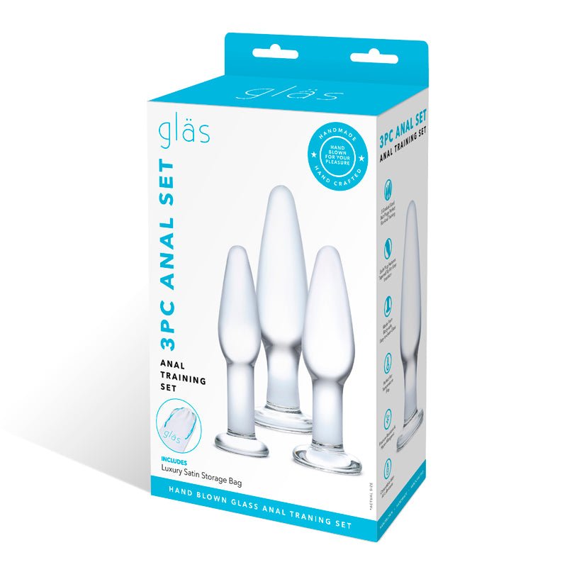 Glas 3 - Piece Glass Anal Plug Training Set - Royal Sins