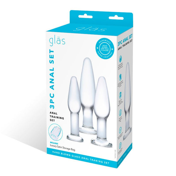 Glas 3 - Piece Glass Anal Plug Training Set - Royal Sins