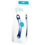 Glas 6 in. Curved G - Spot Glass Dildo Blue - Royal Sins