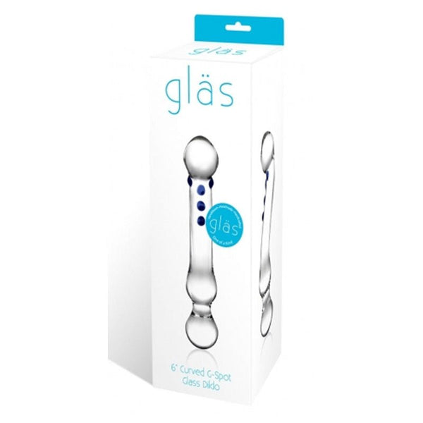 Glas 6 in. Textured G - Spot Glass Dildo - Royal Sins