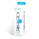 Glas 6.5 in. Full Tip Textured Glass Dildo - Royal Sins