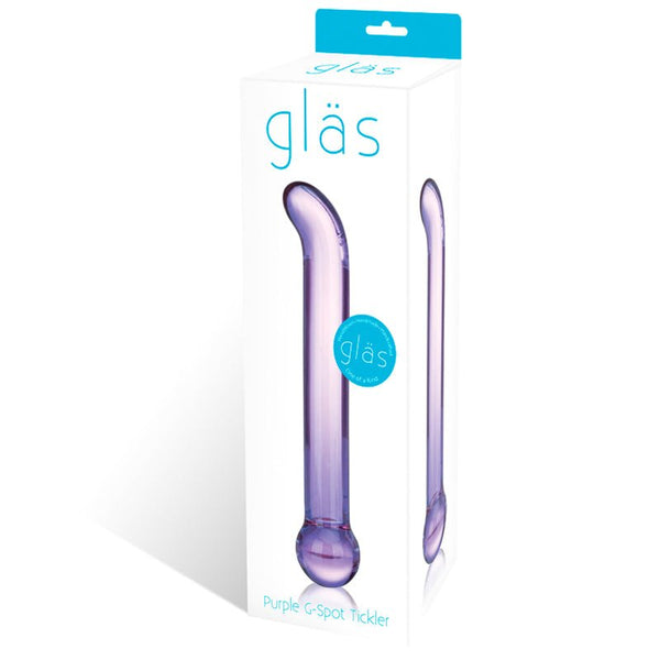 Glas 6.75 in. Purple G - Spot Tickler Glass Dildo - Royal Sins
