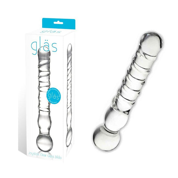 Glas 8 in. Joystick Clear Glass Dildo - Royal Sins