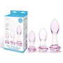 Glas Rosebud 3 - Piece Glass Anal Plug Set - Royal Sins