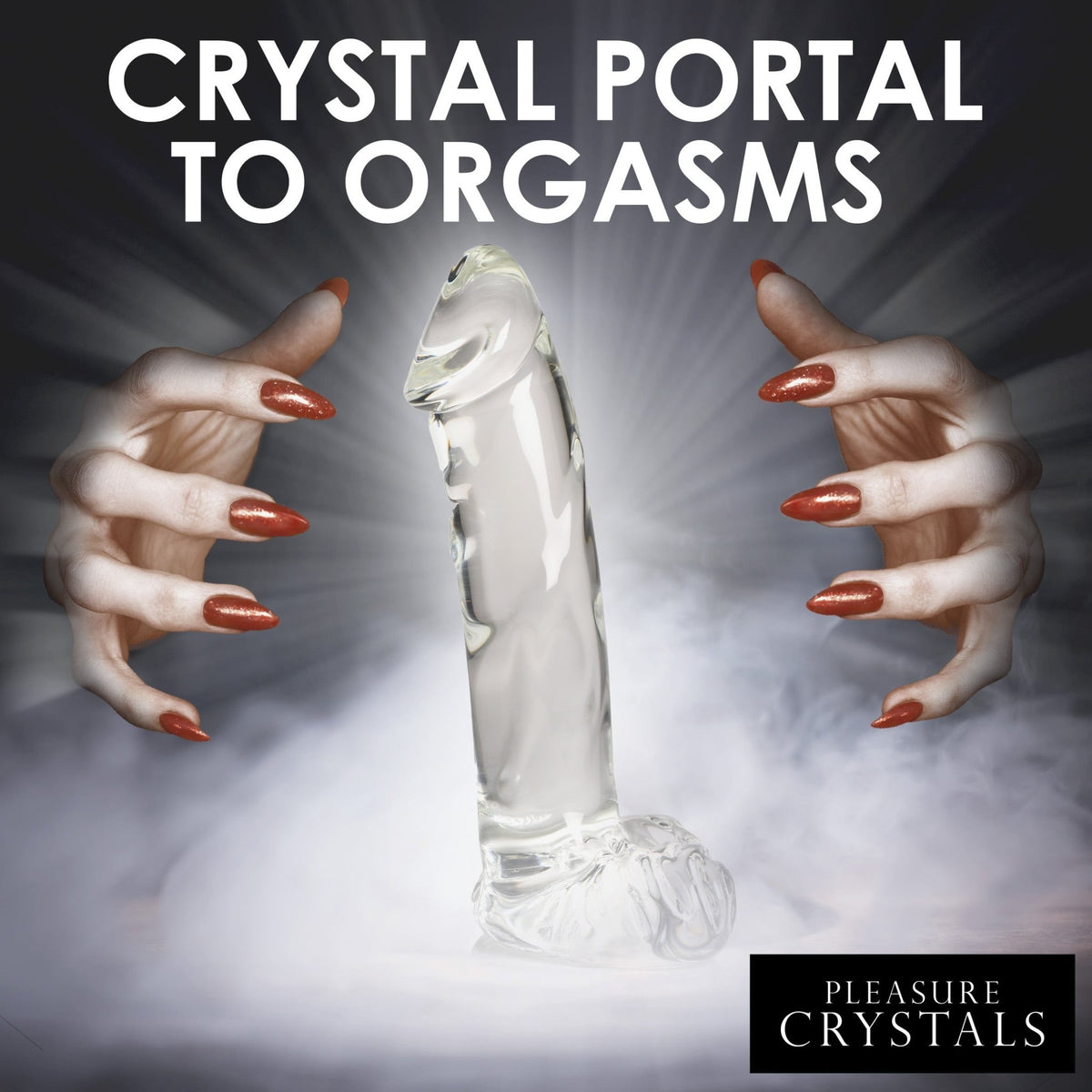 Glass Dildo with Balls - Royal Sins