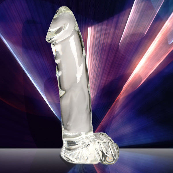 Glass Dildo with Balls - Royal Sins