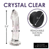 Glass Dildo with Silicone Base - 5.6 Inch - Royal Sins