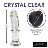 Glass Dildo with Silicone Base - 7.6 Inch - Royal Sins