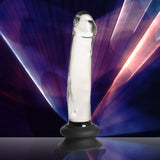 Glass Dildo with Silicone Base - 7.6 Inch - Royal Sins