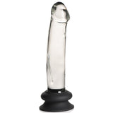 Glass Dildo with Silicone Base - 7.6 Inch - Royal Sins