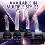 Glass Dildo with Silicone Base - 7.6 Inch - Royal Sins