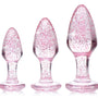 Glitter Gem Anal Plug Set - Pink - Royal Sins