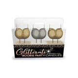 Glitterati Boobie Party Candles 3 - Pack - Royal Sins