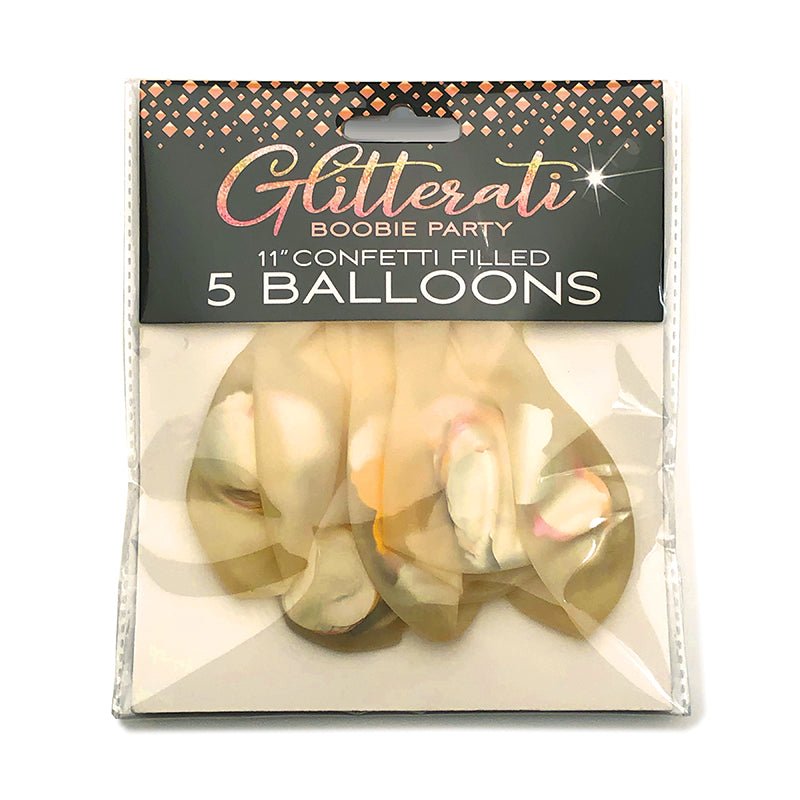 Glitterati Boobie Party Confetti Balloons 5 - Pack - Royal Sins