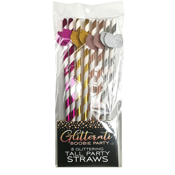 Glitterati Boobie Straws 8pk - Royal Sins