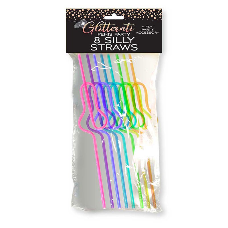Glitterati Penis Party Silly Straws 8 - Pack - Royal Sins