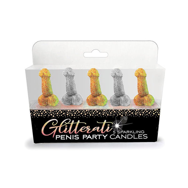 Glitterati Penis Party Sparkling Candles 5 - Pack - Royal Sins