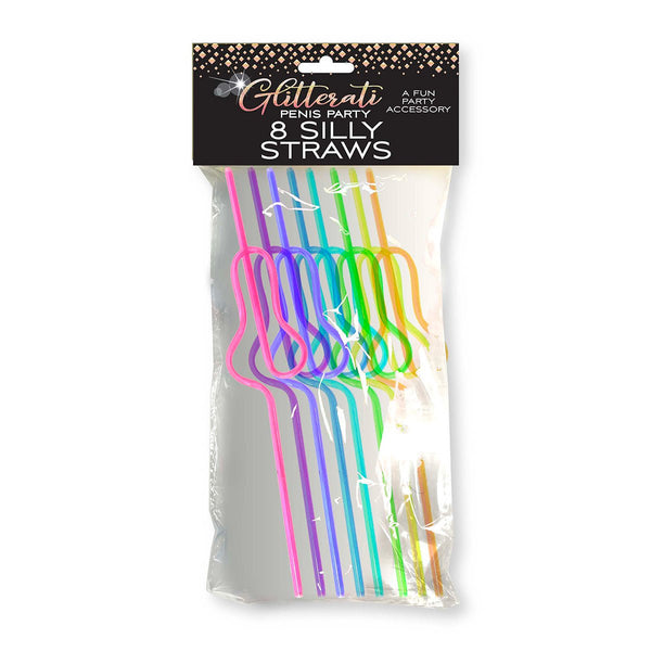 Glitterati Silly Penis Straws 8pk - Royal Sins